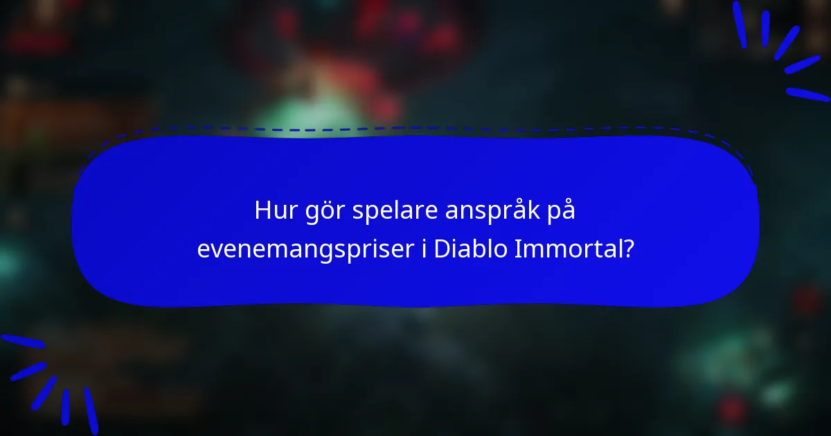Hur gör spelare anspråk på evenemangspriser i Diablo Immortal?