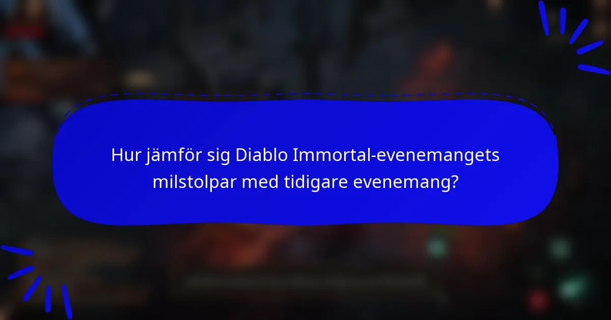 Hur jämför sig Diablo Immortal-evenemangets milstolpar med tidigare evenemang?